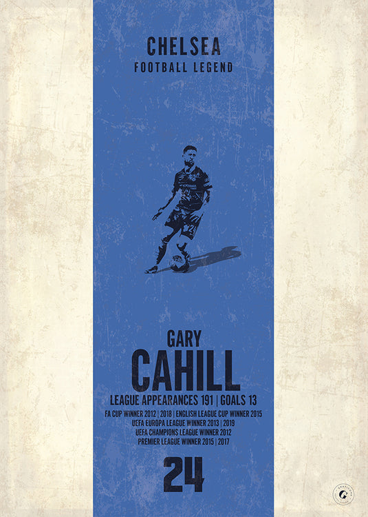 Gary Cahill Chelsea Heritage Stripes Print