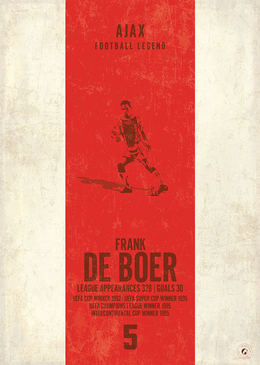 Frank De Boer Ajax Heritage Stripes Print