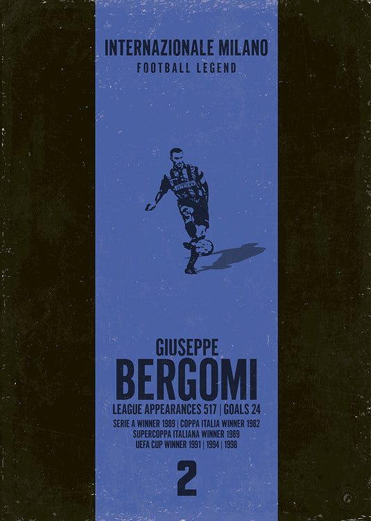 Affiche Giuseppe Bergomi (bande verticale)