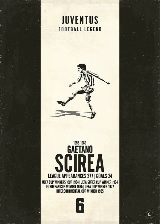 Affiche Gaetano Scirea (bande verticale)