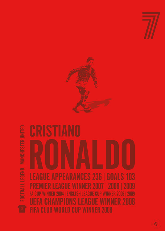 Cristiano Ronaldo Manchester United Legend Print