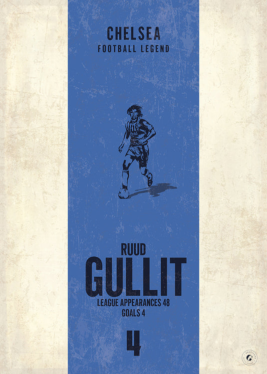 Póster Ruud Gullit (Banda vertical) - Chelsea