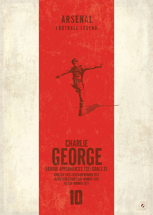 Charlie George Arsenal Heritage Stripes Print