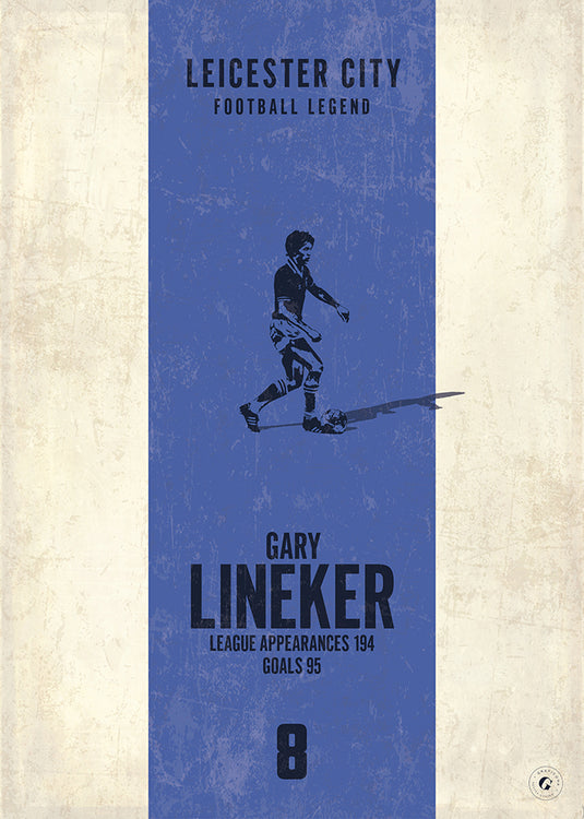 Póster de Gary Lineker (banda vertical) - Leicester City