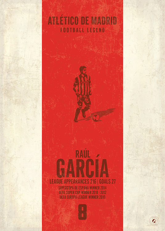 Raul Garcia Atletico Madrid Heritage Stripes Print