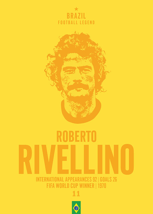 Roberto Rivellino Head Poster