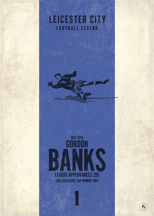 Gordon Banks Poster (Vertical Band)