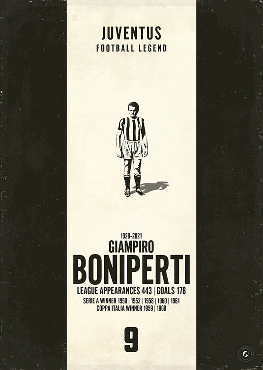 Affiche Giampiero Boniperti (bande verticale)