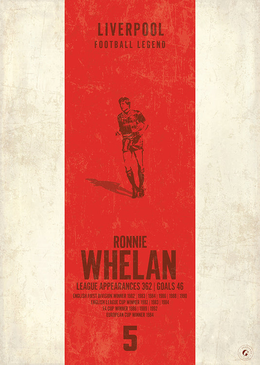 Ronnie Whelan Liverpool Heritage Stripes Print