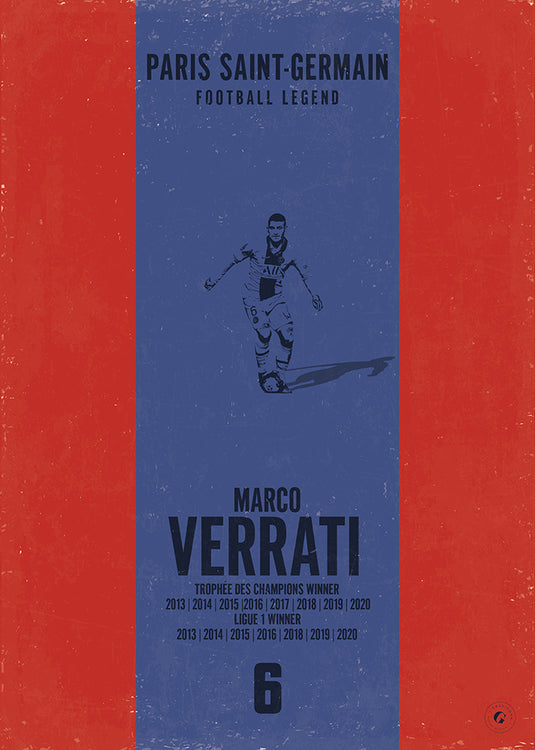 Marco Verratti Paris Saint-Germain Heritage Stripes Print