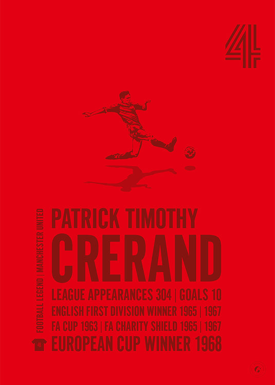 Pat Crerand Manchester United Legend Print