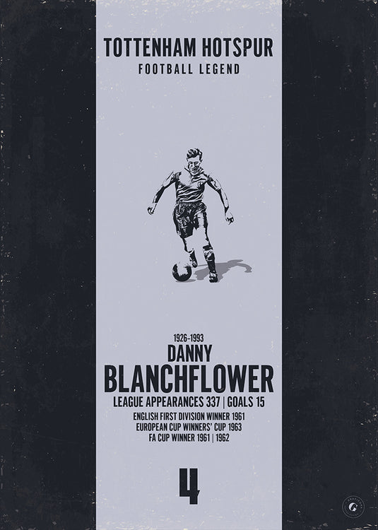 Danny Blanchflower Poster (Vertical Band)