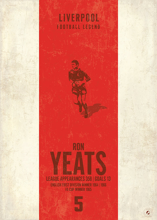 Ron Yeats Liverpool Heritage Stripes Print
