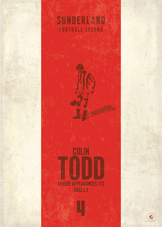 Colin Todd Sunderland Heritage Stripes Print