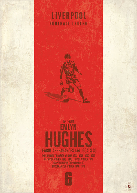 Póster de Emlyn Hughes (banda vertical)