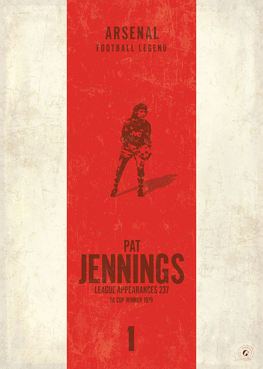 Affiche de Pat Jennings (bande verticale)