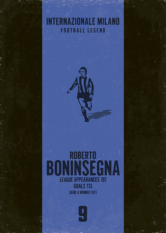 Affiche Roberto Boninsegna (bande verticale)