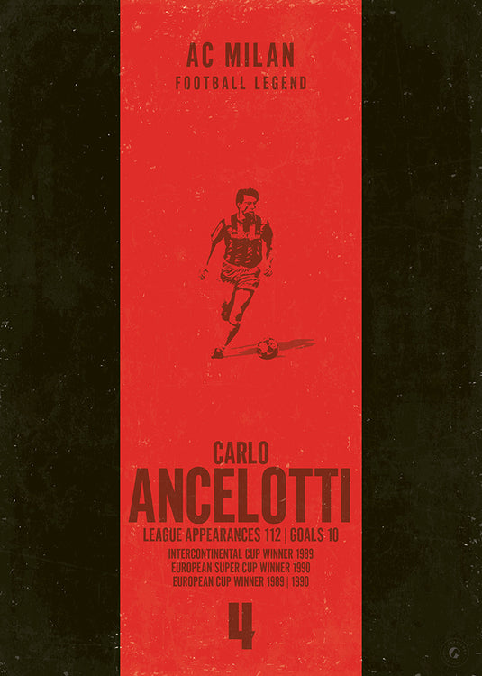 Carlo Ancelotti AC Milan Heritage Stripes Print