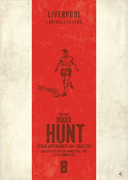 Roger Hunt Liverpool Heritage Stripes Print