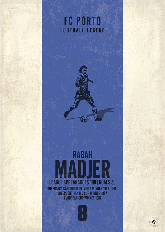 Rabah Madjer Poster (Vertical Band)