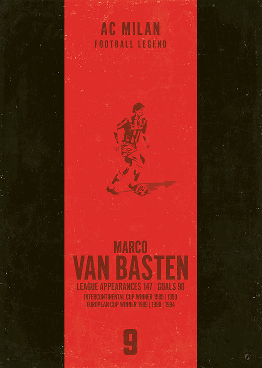 Marco Van Basten Poster - AC Milan