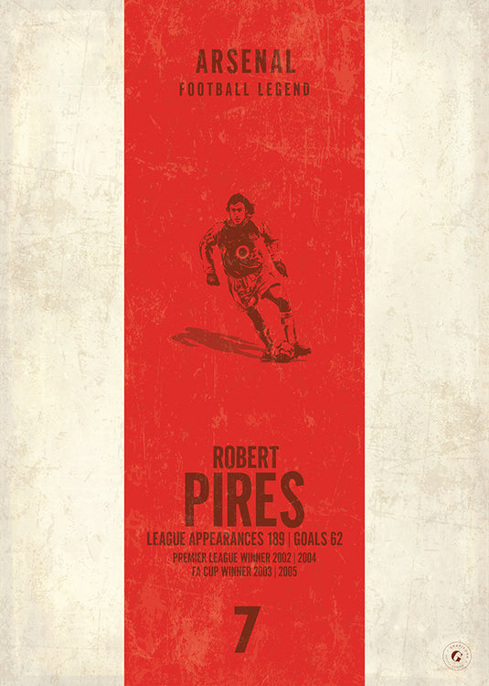 Robert Pires Arsenal Heritage Stripes Print