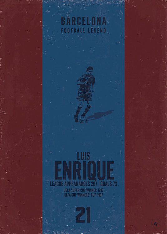 Luis Enrique Barcelona Heritage Stripes Print