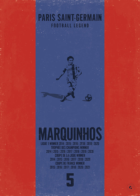 Marquinhos Paris Saint-Germain Heritage Stripes Print