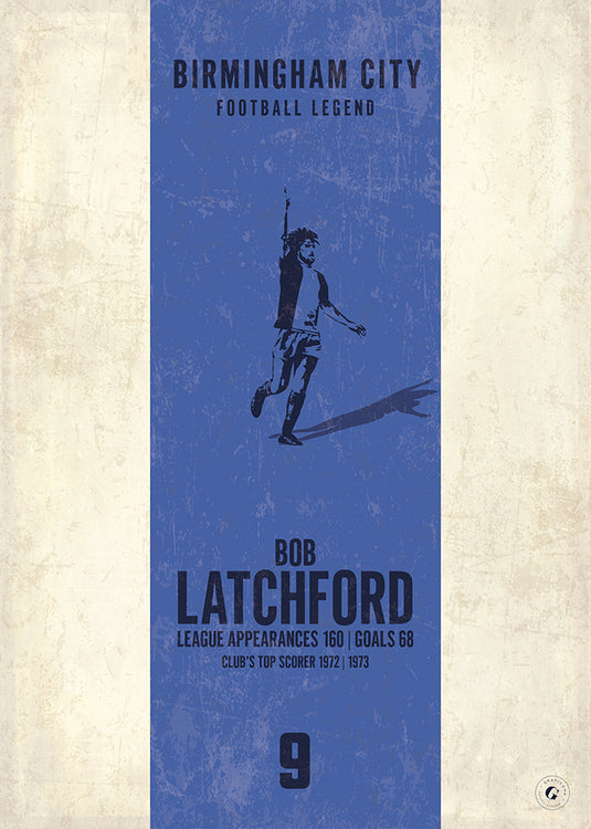 Affiche Bob Latchford (bande verticale)