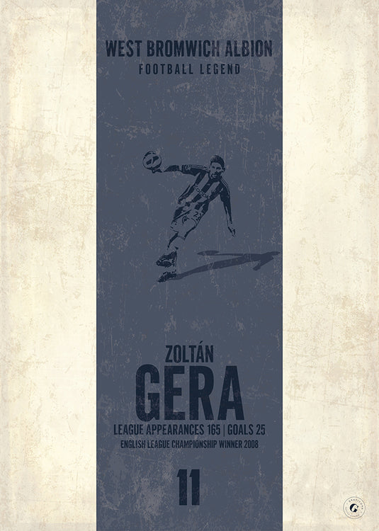 Zoltan Gera Poster - West Bromwich Albion