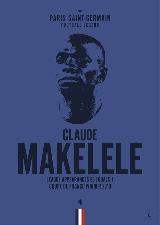 Claude Makelele Head Poster - PSG