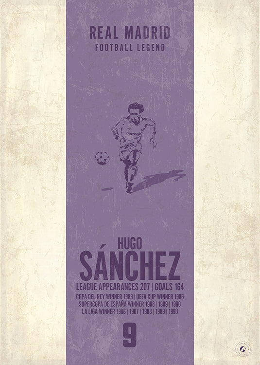 Cartel Hugo Sánchez (Banda Vertical) - Real Madrid