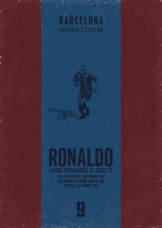 Ronaldo Nazario Poster (Vertical Band)