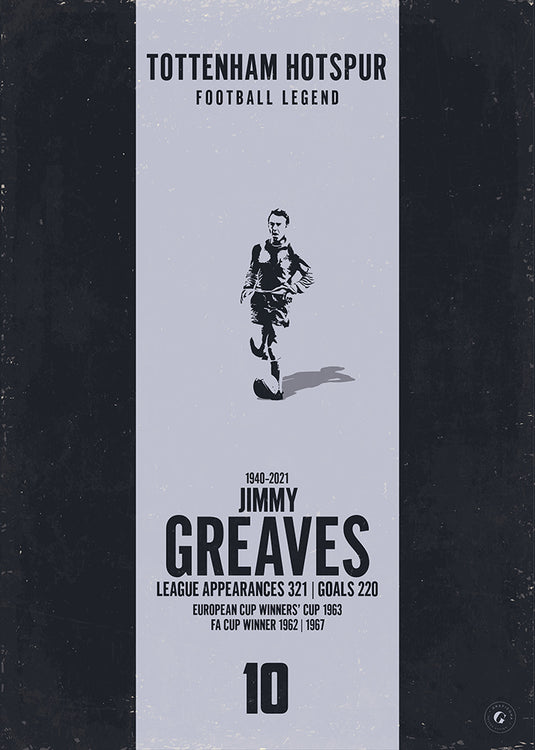 Póster Jimmy Greaves (Banda vertical) - Tottenham Hotspur