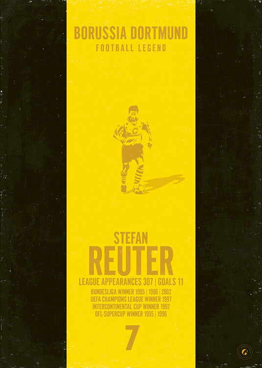 Stefan Reuter Borussia Dortmund Heritage Stripes Print