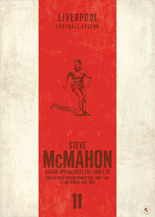 Steve McMahon Liverpool Heritage Stripes Print