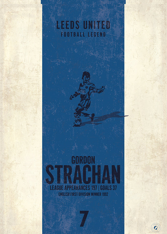 Gordon Strachan Leeds United Heritage Stripes Print