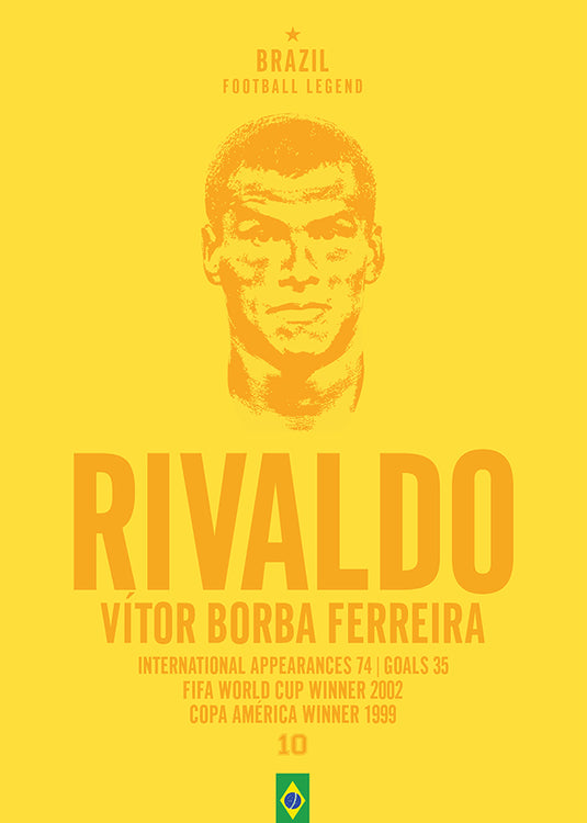 Rivaldo Head Poster