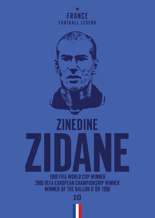 Zinedine Zidane Head Poster