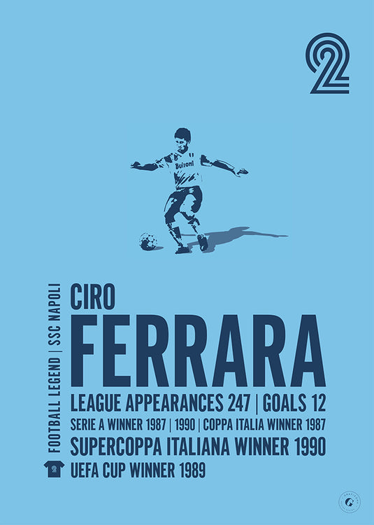 Ciro Ferrara SSC Napoli Legend Print