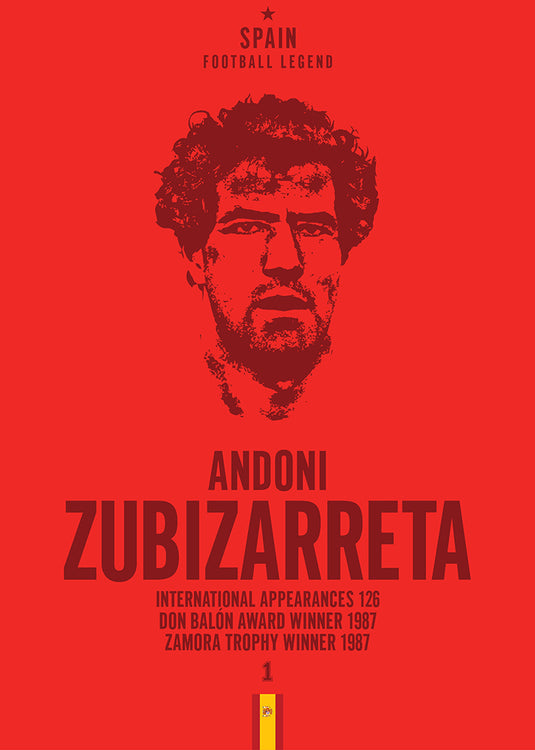 Andoni Zubizarreta Head Poster