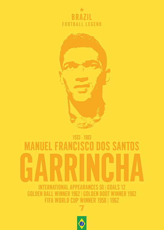 Garrincha Head Poster