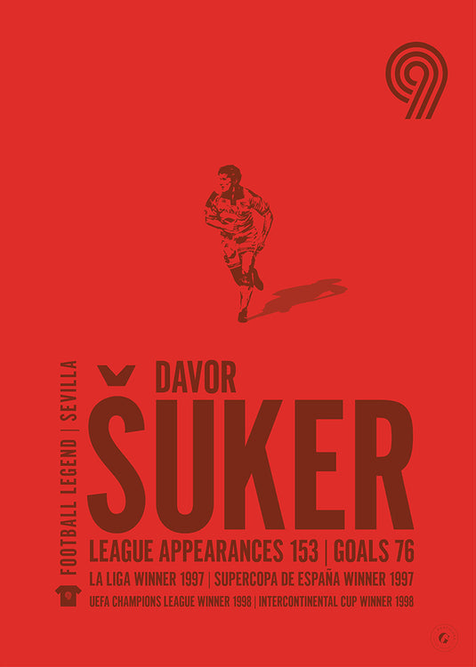 Davor Suker Sevilla Legend Print