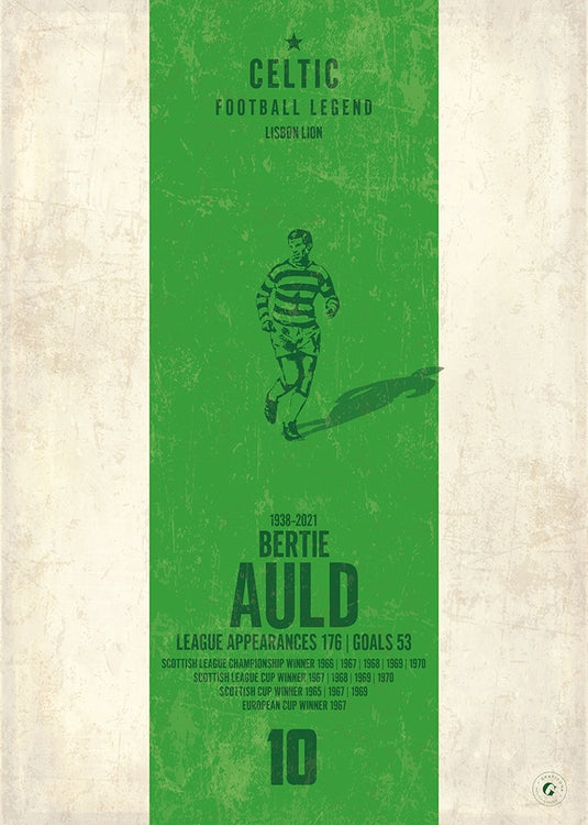 Bertie Auld Poster - Celtic