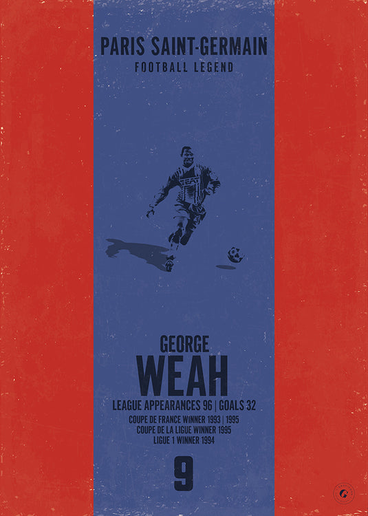 George Weah Paris Saint-Germain Heritage Stripes Print