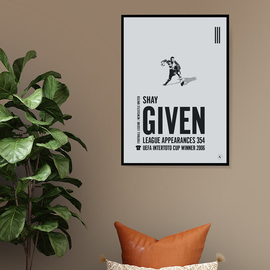 Shay Given Newcastle United Legend Print