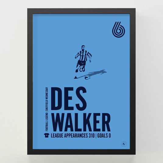 Des Walker Poster - Sheffield Wednesday