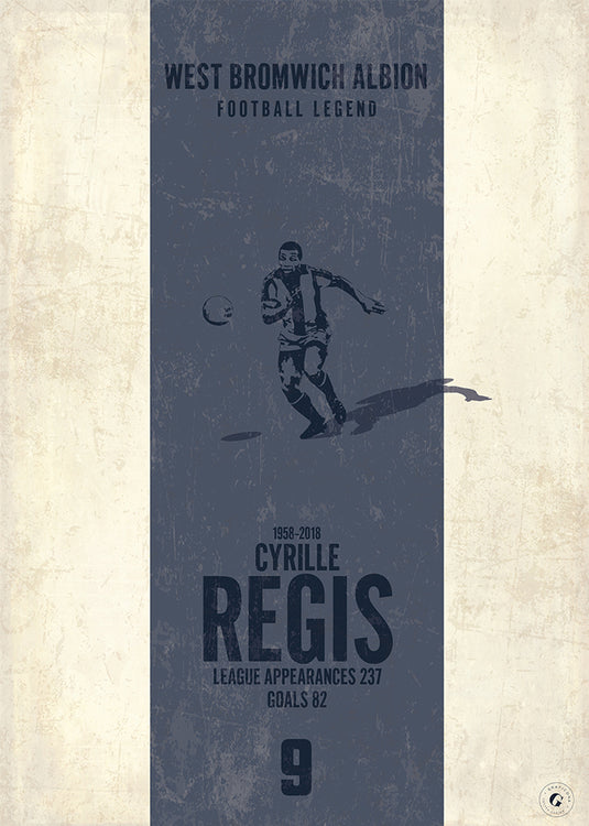 Cyrille Regis West Bromwich Albion Heritage Stripes Print