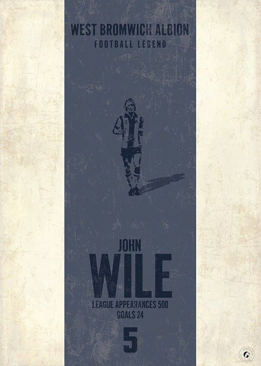 John Wile West Bromwich Albion Heritage Stripes Print