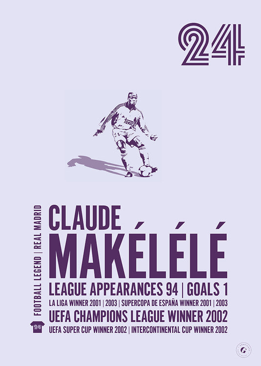 Claude Makelele Real Madrid Legend Print